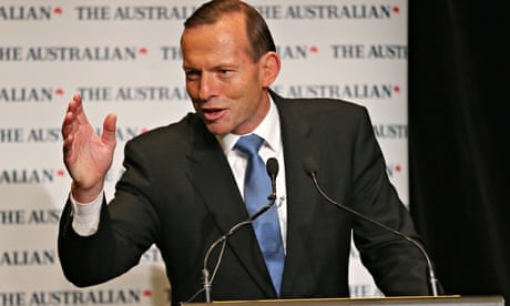 Australian prime minister Tony Abbott speaks during the 2014 Economic and Social Outlook Conference
