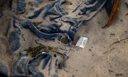 A pair of discarded jeans at the US-Mexico border