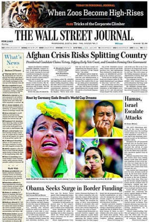 International Front Pages: The Wall Street Journal, US