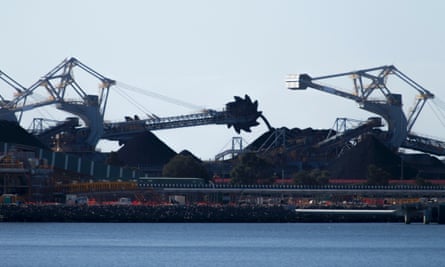 A coal loading terminal in Newcastle, Australia