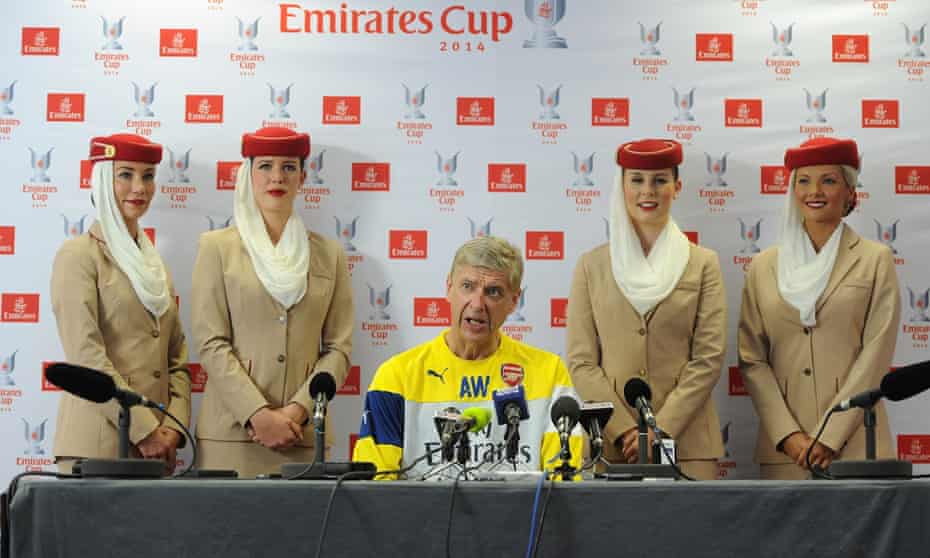 The Arsenal manager, Arsène Wenger, attends a press conference at the club's London Colney training base.