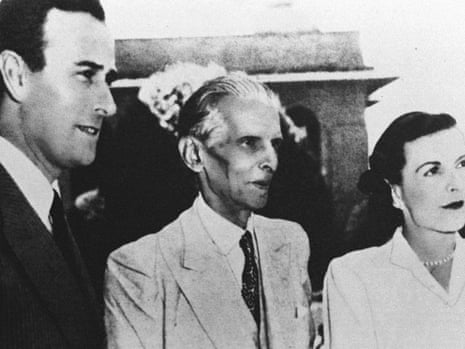 Muhammad Ali Jinnah, centre, founder of Pakistan, with Lord and Lady Mountbatten in 1947. Mountbatten was the last British viceroy of India