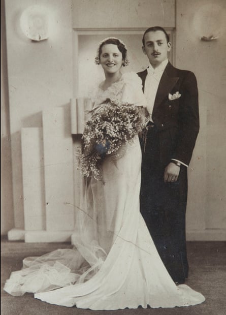 Maurice and Helen Kaye on their wedding day, 27 August 1934.