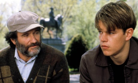 Robin Williams with Matt Damon in Good Will Hunting.