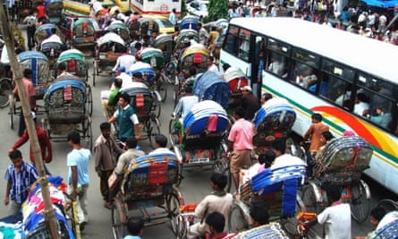 Rickshaws and buses are economic public transports