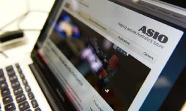 ASIO website on laptop