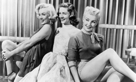 Lauren Bacall (centre) with Marilyn Monroe (left) and Betty Grable in How to Marry a Millionaire