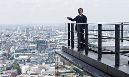 Graham Stirk on the roof of the Leadenhall building