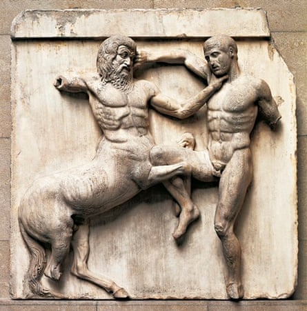 Metope from Parthenon, battle between Centaurs and Lapiths