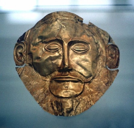 Agamemnon, king of Mycenae. Gold funerary mask