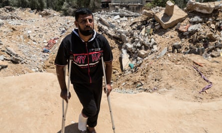 Bassem Abu Jame lost all his family when his home was destroyed in an air strike. He also lost all his possessions, even family photos and his identity card. 'We will never recover from this. The scar will be there for ever.'