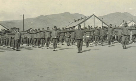 Chinese Labour Corps recruits exercising in Weihaiwei prior to departure to Europe
