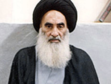 Iraqi Shia cleric Grand Ayatollah Ali al-Sistani.