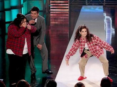 Sandra Bullock does 'chola style' - on the George Lopez show