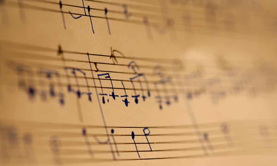 Musical notation on sheet music
