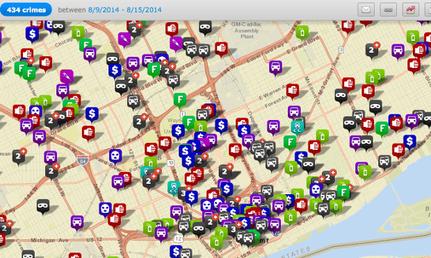 Detroit crime map