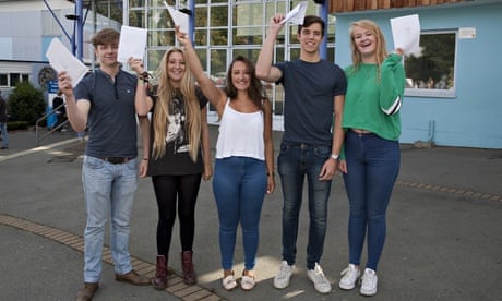 A level results students