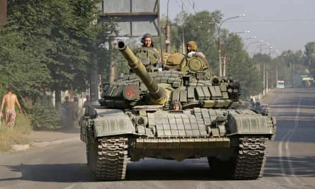 Pro-Russian rebels Krasnodon, eastern Ukraine