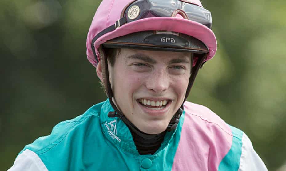 James Doyle rides Accra Beach in the 2.40 at Newbury