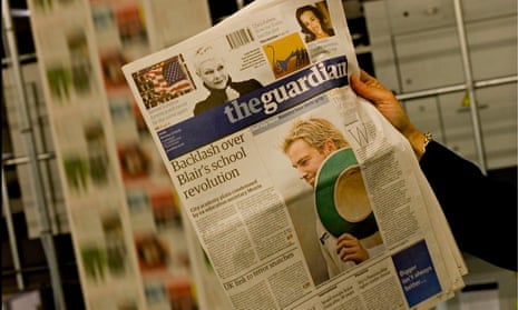 The first copy of the new Guardian Berliner newspaper