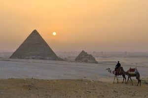 The pyramids at Giza, Egypt.