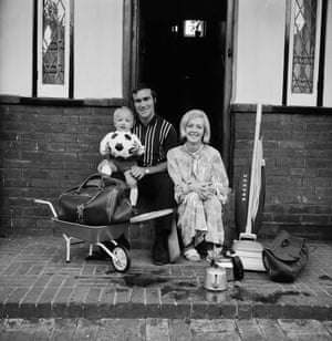 Ron Harris of Chelsea with his wife Lee and his baby son Paul along with assorted household goods.