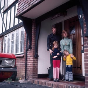 Geoff Hurst outside his house with wife Judith and daughters Jo-Anne (7) and Blair (4).