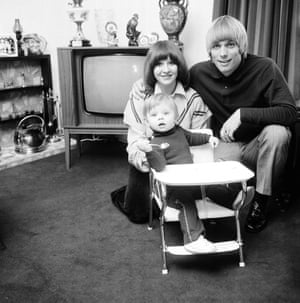 Alun Evans of Aston Villa at home with his family.