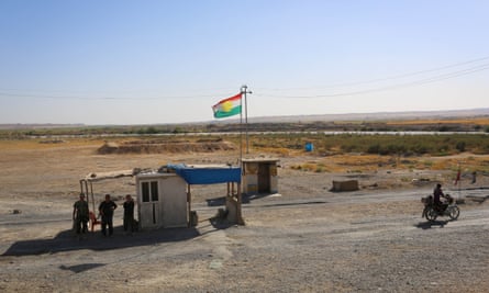 A checkpoint that was once controlled by the Iraqi army, near Kirkuk, Iraq.