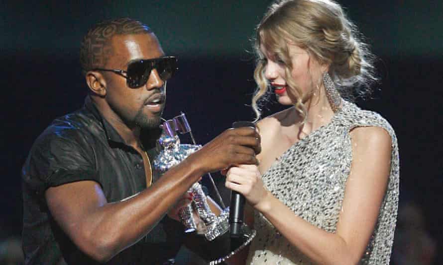 With Kanye West at the MTV Video Music Awards in 2009.