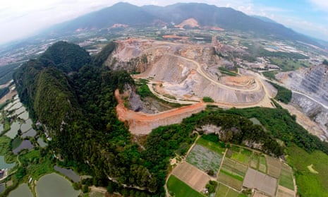 Gunung Kanthan quarry in Malaysia