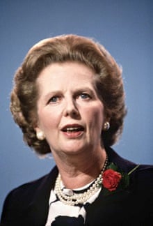 Margaret Thatcher in Bournemouth, Dorset in 1986