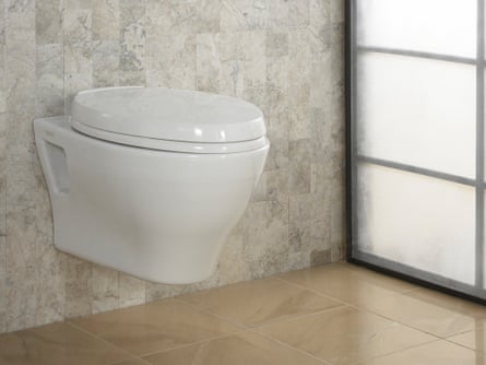 The Aquia Wall-Hung Dual Flush toilet is mounted onto the wall – hiding its water tank out of sight and saving space in small bathrooms.