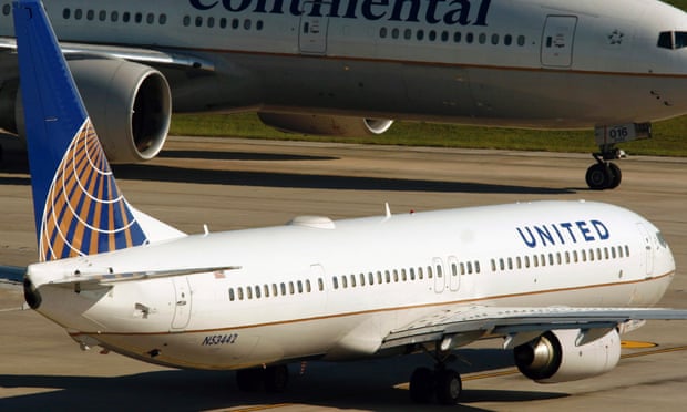 A United Airlines plane on the tarmac.