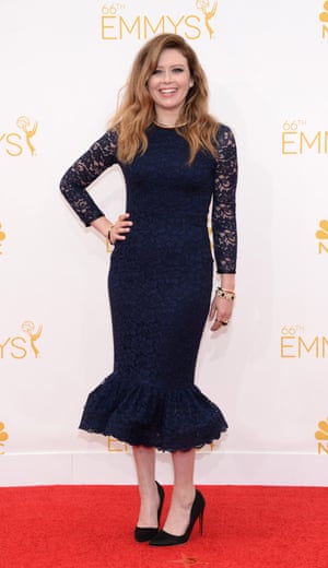 Natasha Lyonne arrives at the 66th Primetime Emmy Awards at the Nokia Theatre L.A. Live on Monday, Aug. 25, 2014, in Los Angeles.