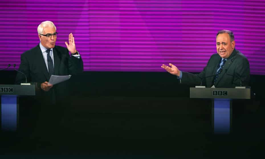Alistair Darling and Alex Salmond in TV debate on Scottish independence