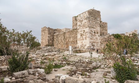 The remains of the Crusader castle, at the archaeological site on the southern outskirts of Byblos.