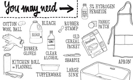 How to discount remove bleach stains