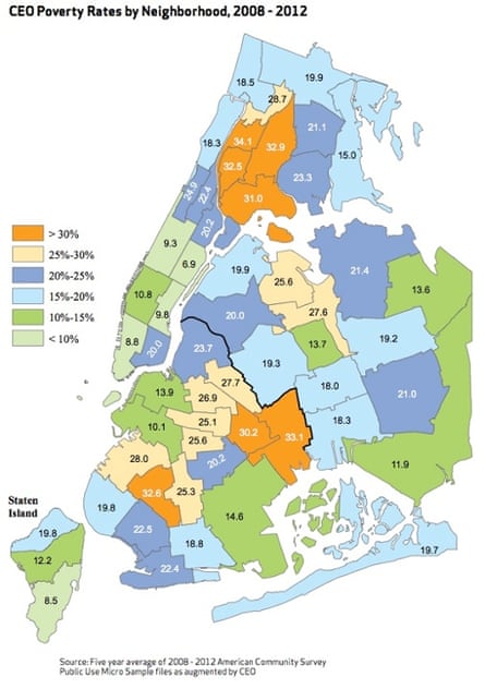 US Money poverty map New York 