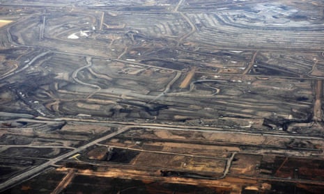 The Syncrude tar sands mine north of Fort McMurray, Alberta, November 3, 2011. Syncrude is one of the largest oil sands producers in Alberta.