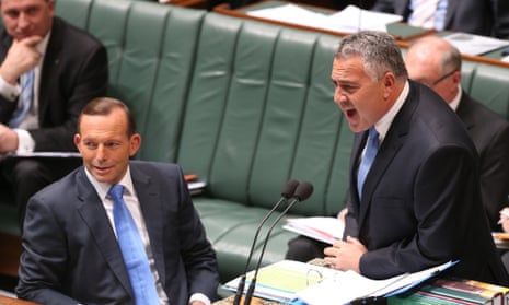 Tony Abbott and Joe Hockey during question time in the House of Representatives on Wednesday.