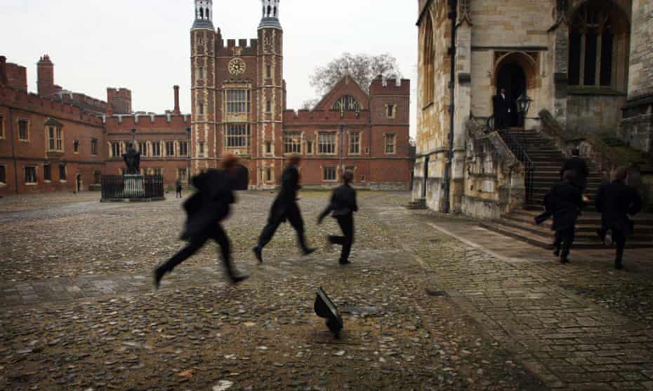 School yard of Eton College. One in seven members of the senior judiciary was educated at just five private schools, one of which was Eton.