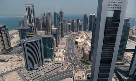 A general view shows the city of Doha on