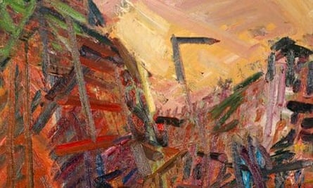 A detail from Mornington Crescent - Winter by Frank Auerbach.