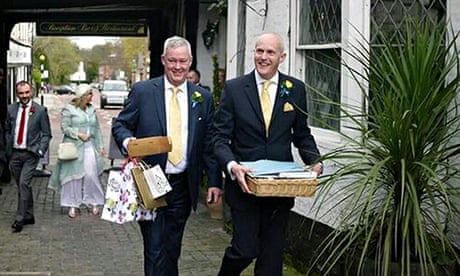 The Rev Jeremy Pemberton (left) and Laurence Cunnington on their wedding day