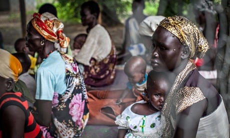 Families with malnourished children wait