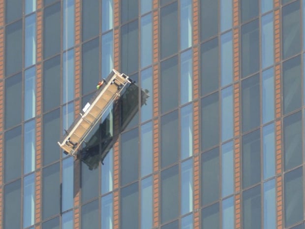 Two window cleaners were trapped 144 metres from the ground on the 48 floor in their Window Cleaners Vienna Window Cleaners Vienna Two window cleaners were trapped 144 metres from the ground on the 48 floor in their