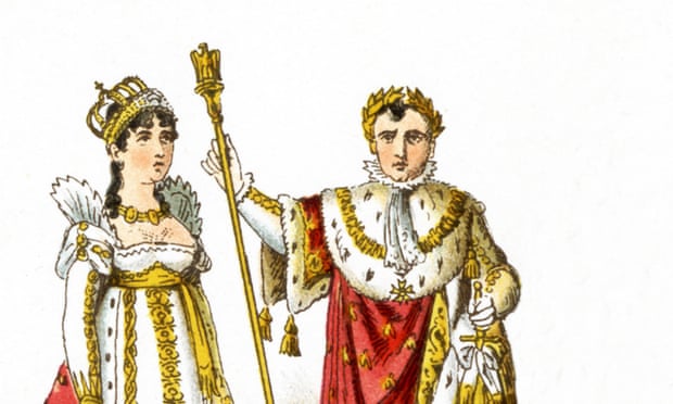 The illustration (1882) of French Empress Josephine and Napoleon I in their coronation robes in 1804.
