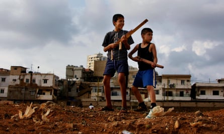 Palestinian children from the Mar Eias Batina refugee camp in Beirut, Lebanon.