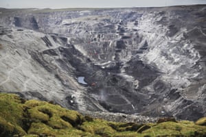An opencast coal mine in Muli owned by the Kingho group, 21 June 2014 - Qinghai
